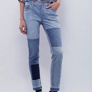 Free People Jax Patched Skinny Jeans
